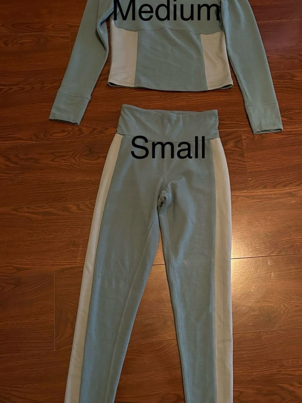 Victoria's Secret Light Sage and Cream Leggings